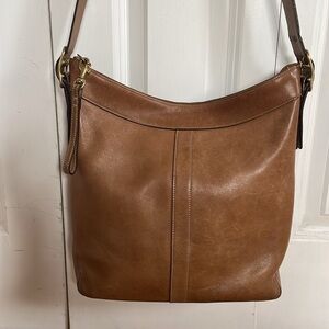Vintage Coach Leather Cognac Crossbody Bag